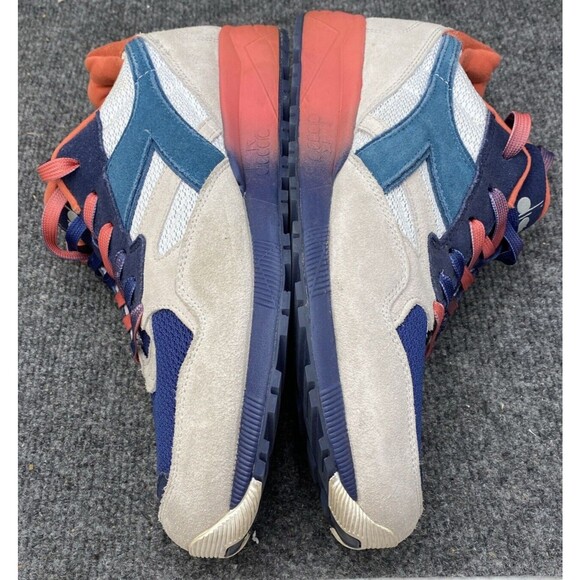 Diadora N9000 Suede Mesh Beige Blue Coral Retro Running Shoes Sneaker Mens 10